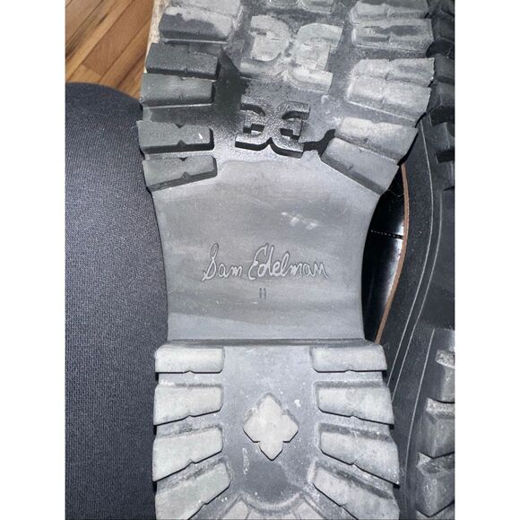 Sam Edelman Laurs platform lug sole loafers in black patent finish Size 11 women - Picture 7 of 9